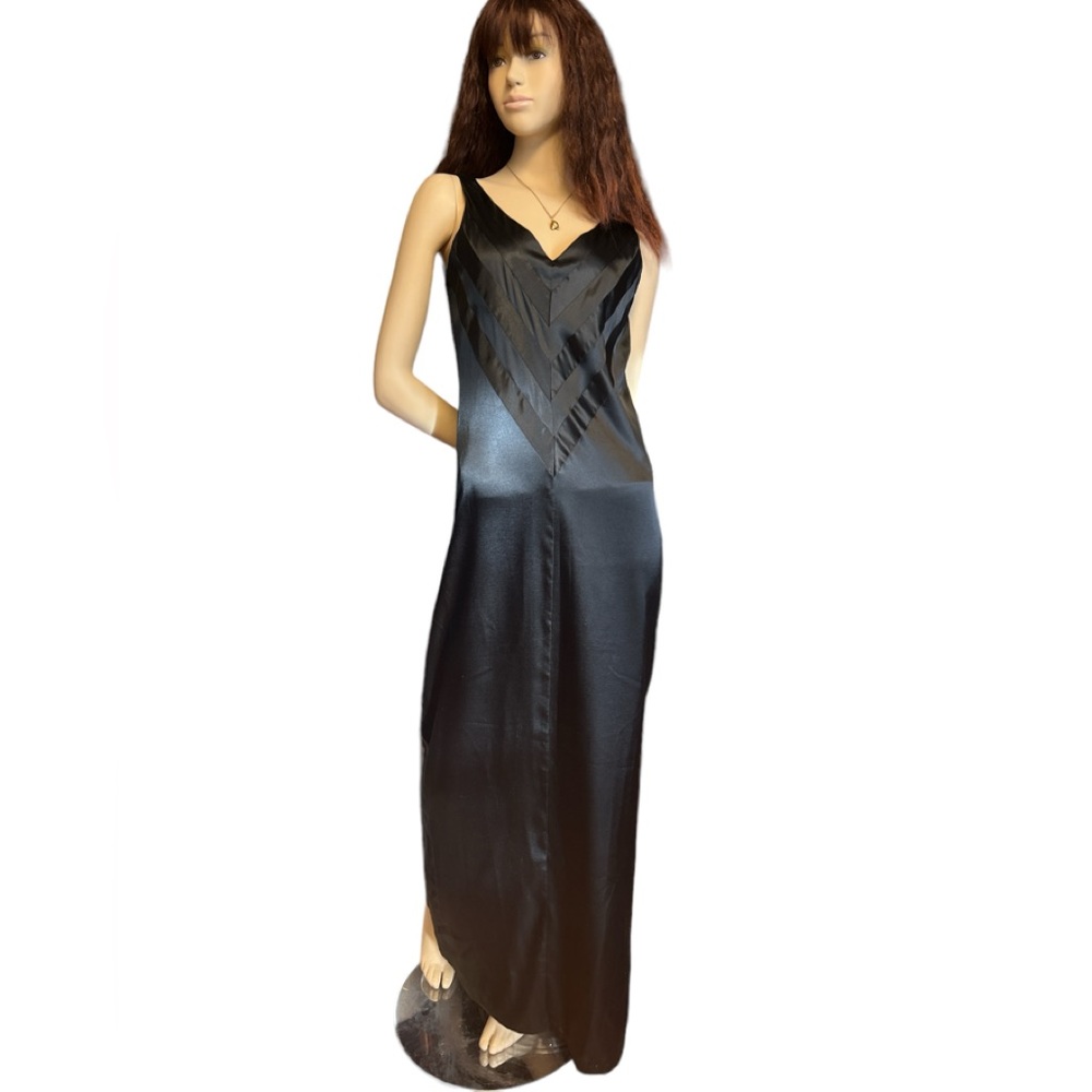 Mexx Black Satin Slip Maxi Dress Medium